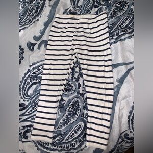 Carter's White and Black Striped Leggings Soft Stretchy Fabric